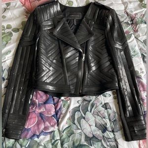 BCBG MAX AZRIA Sequin Moto Jacket